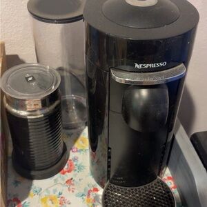 Nespresso VertuoPlus Coffee Maker Black with Milk‎ Frother